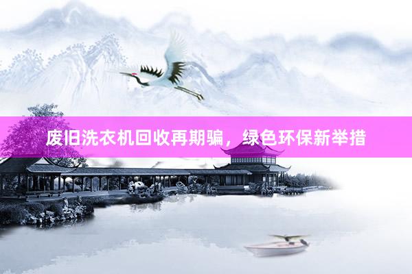 废旧洗衣机回收再期骗，绿色环保新举措